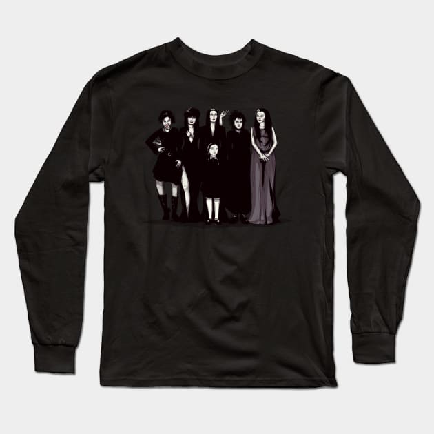 Spooky Girls Long Sleeve T-Shirt by LVBart